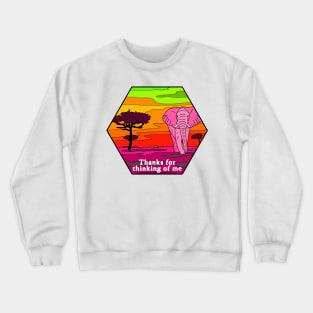 Pink Elephant Crewneck Sweatshirt